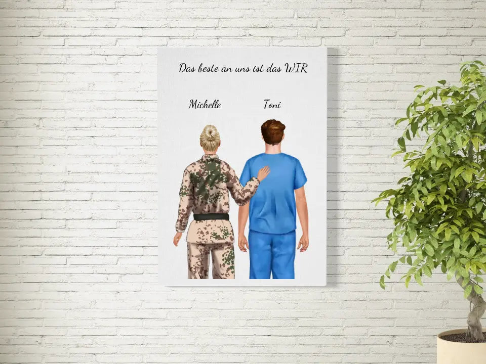 Persönliche Leinwand | Pflege + Bundeswehr