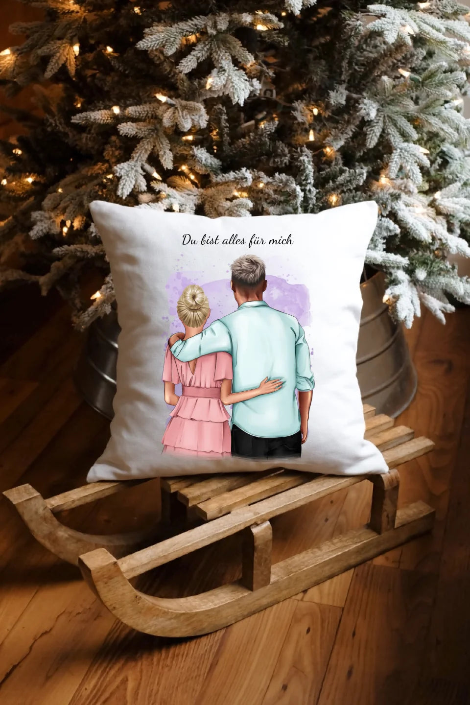 Persönliches Kissen | Couple im Arm
