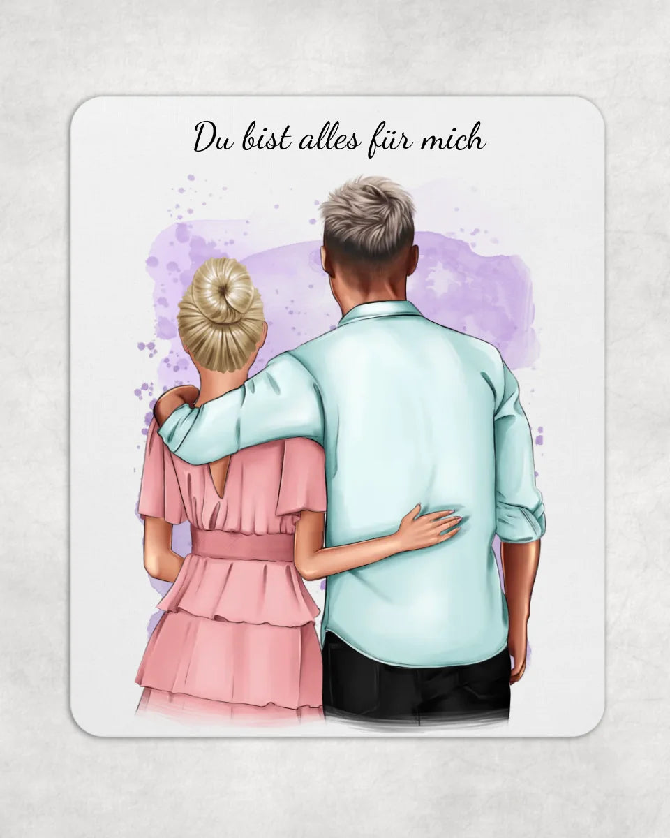 Persönliches Mauspad | Couple im Arm