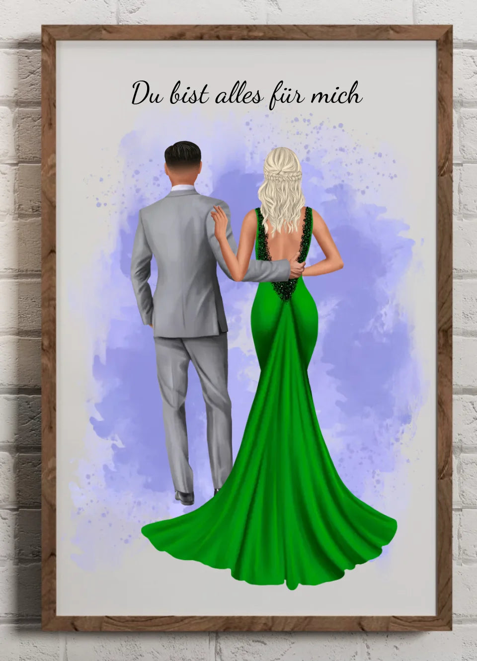 Persönliches Poster | Couple Schick Abend
