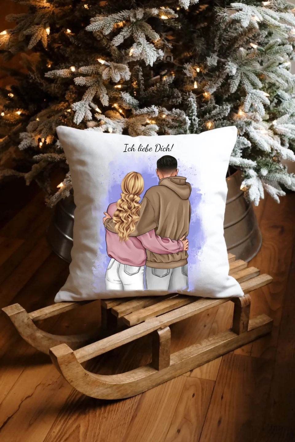 Persönliches Kissen | Couple Umarmt