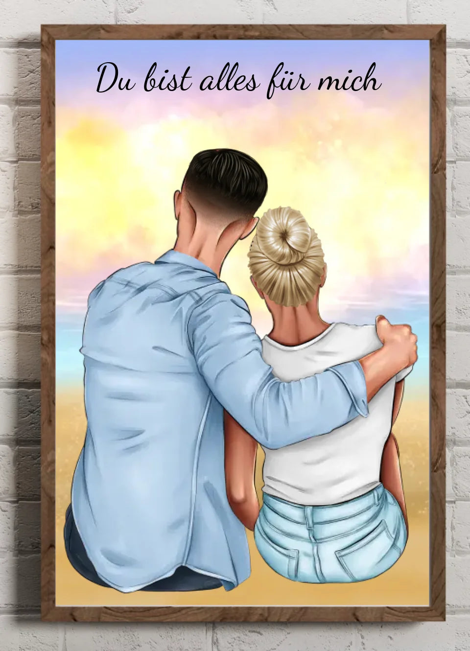 Persönliches Poster | Couple Sonnenuntergang