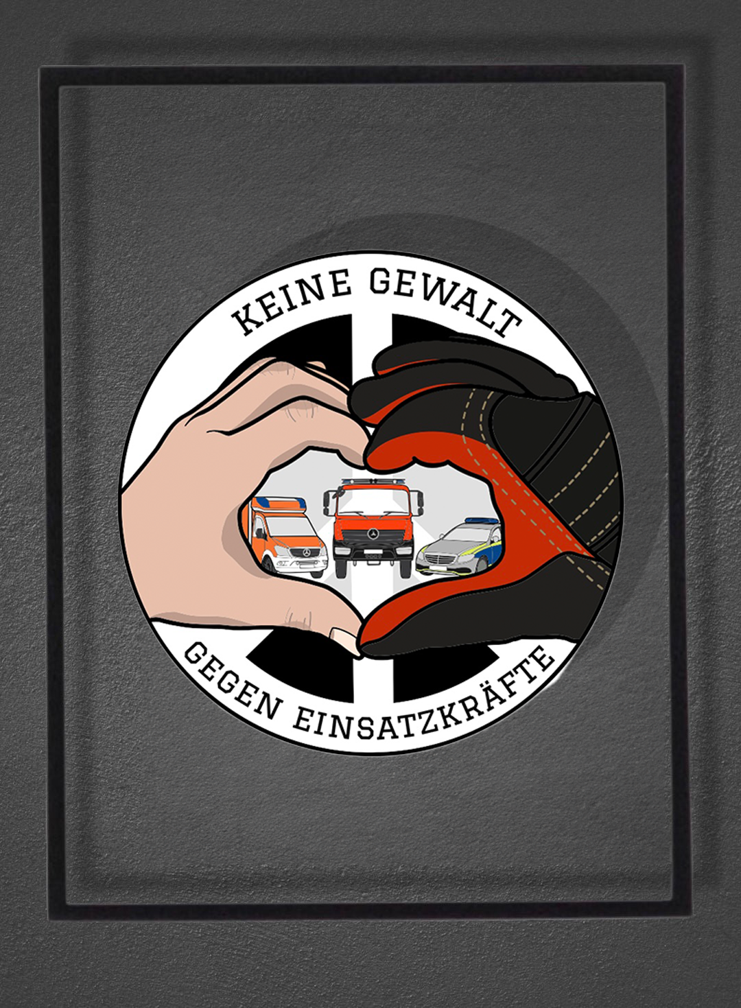 Keine Gewalt gegen Einsatzkräfte Rubber Patch