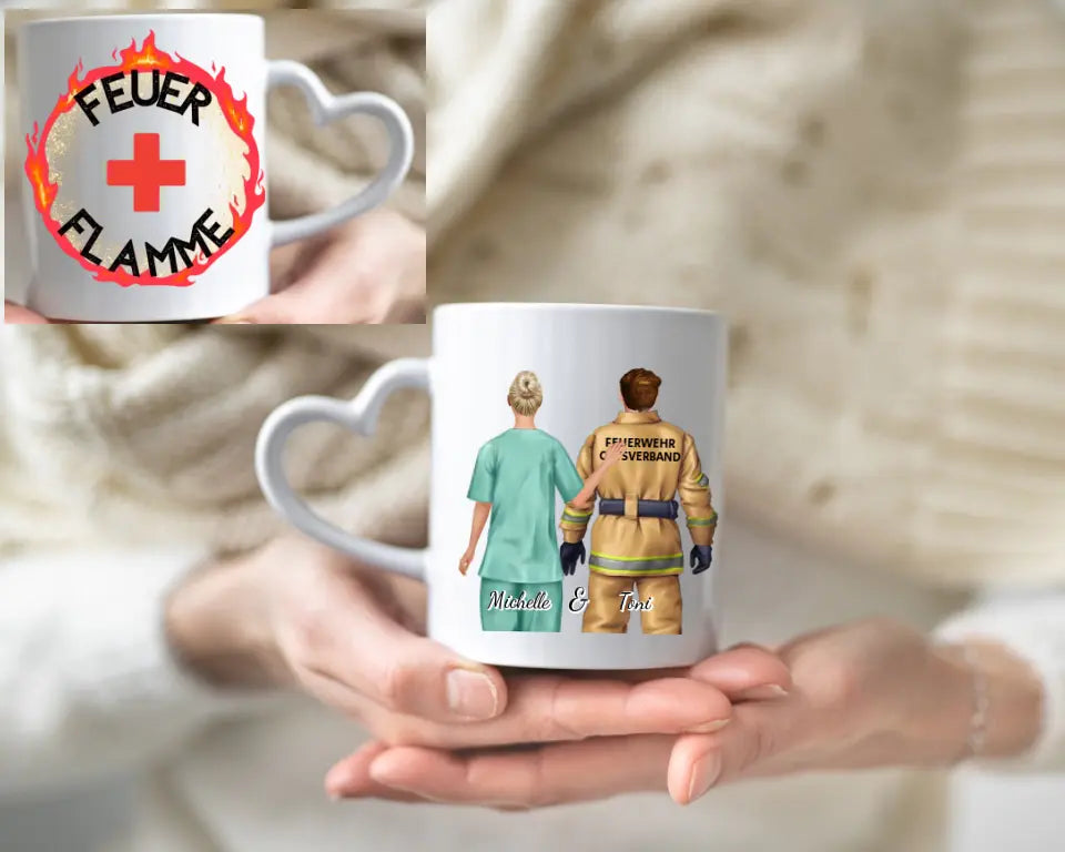 Persönliche Tasse | Pflege+Feuerwehr und Co. | 1-2 Personen |