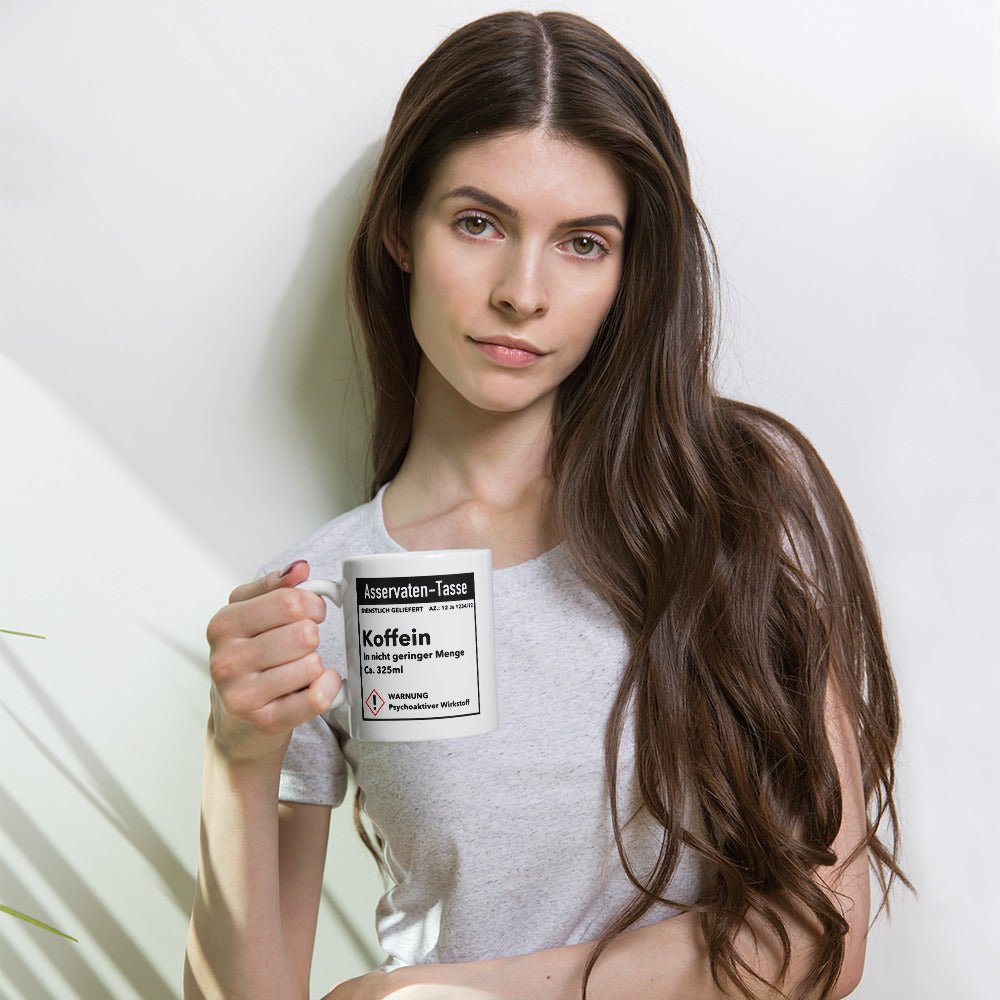 Asservaten-Tasse - Dienstlich Geliefert Shop, Kripo, Ermittler, Kriminalpolizei, witzig