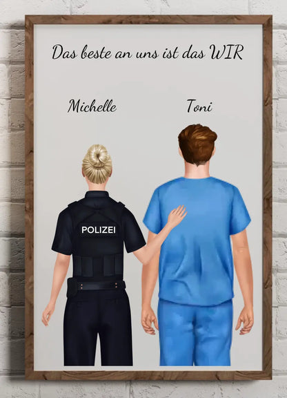 Persönliches Poster | Pflege + Sicherheitskräfte