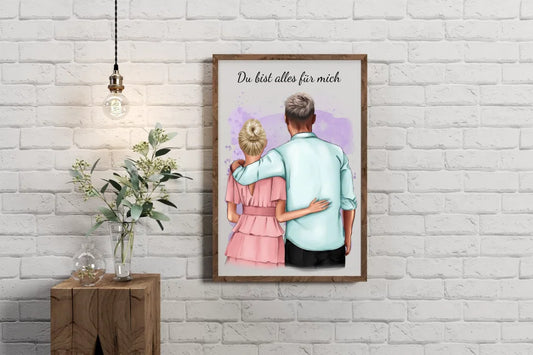 Persönliches Poster | Couple im Arm