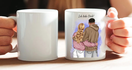 Persönliche Tasse | Couple Umarmt