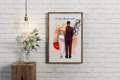 Persönliches Poster | Couple Casual & Schick